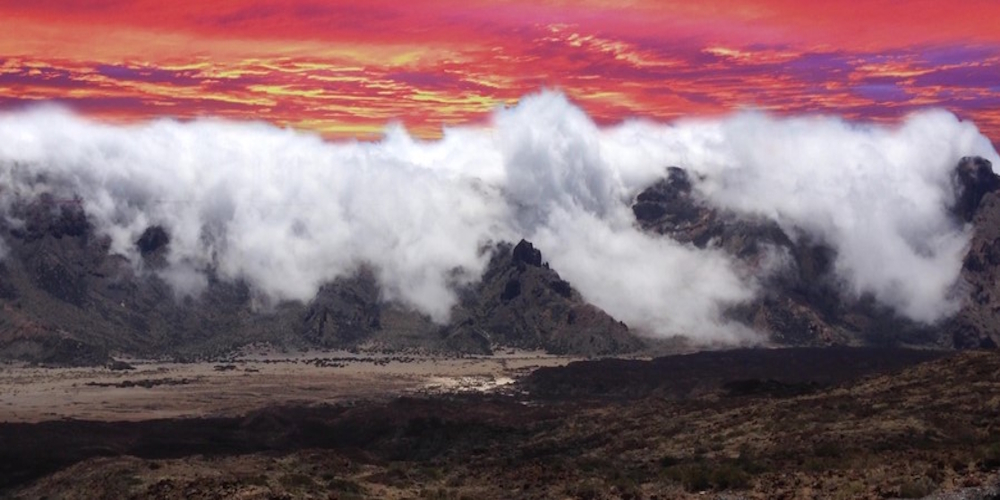 Wolkeneinbruch in den Cañadas